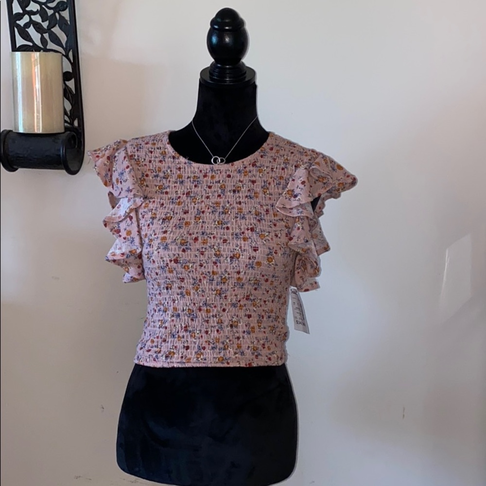 Sleeveless floral top